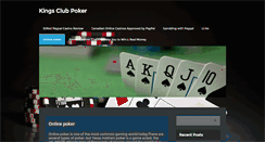 Desktop Screenshot of kingsclubpoker.com