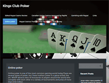 Tablet Screenshot of kingsclubpoker.com